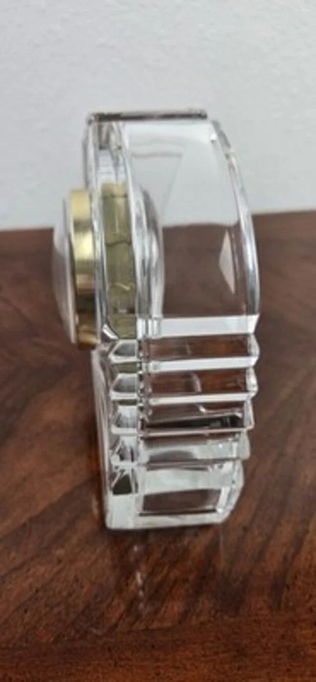 Mikasa Crystal Quartz Desk Clock Germany